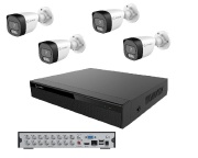 KIT GRAV GAREN XVR 16CH + 4 CAMERA ANALOGICA BULLET FC 2.8MM