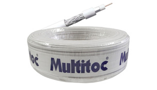 CABO COAXIAL RG6 80 BRANCO (METRO)