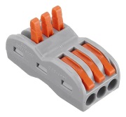 CONECTOR TERMINAL EMENDA RAPIDA PRESSAO 3 Vias 32a 0,8 A 4mm