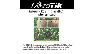 MIKROTIK/CARTÃO MINI PCI R52HND A/B/G/N/ 400MW