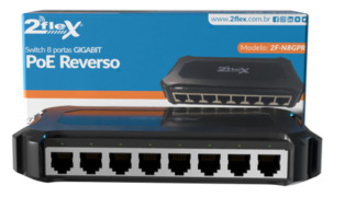 SWITCH 8PTS GIGA POE REVERSO+VLAN 2FLEX 2F-N8GPR